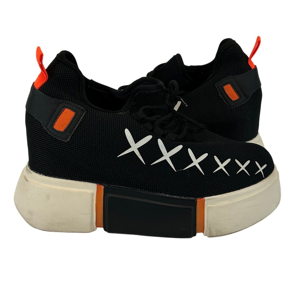 Anthony Wang 8.5 Platform Wedge Sneakers Mesh Embroidered X Chunky Techwear Shoe